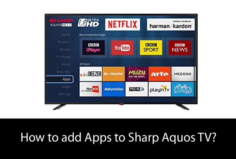 How to add Apps to Sharp Aquos TV