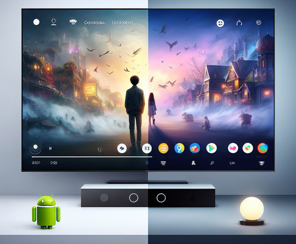 android vs smart tv - AI gen.