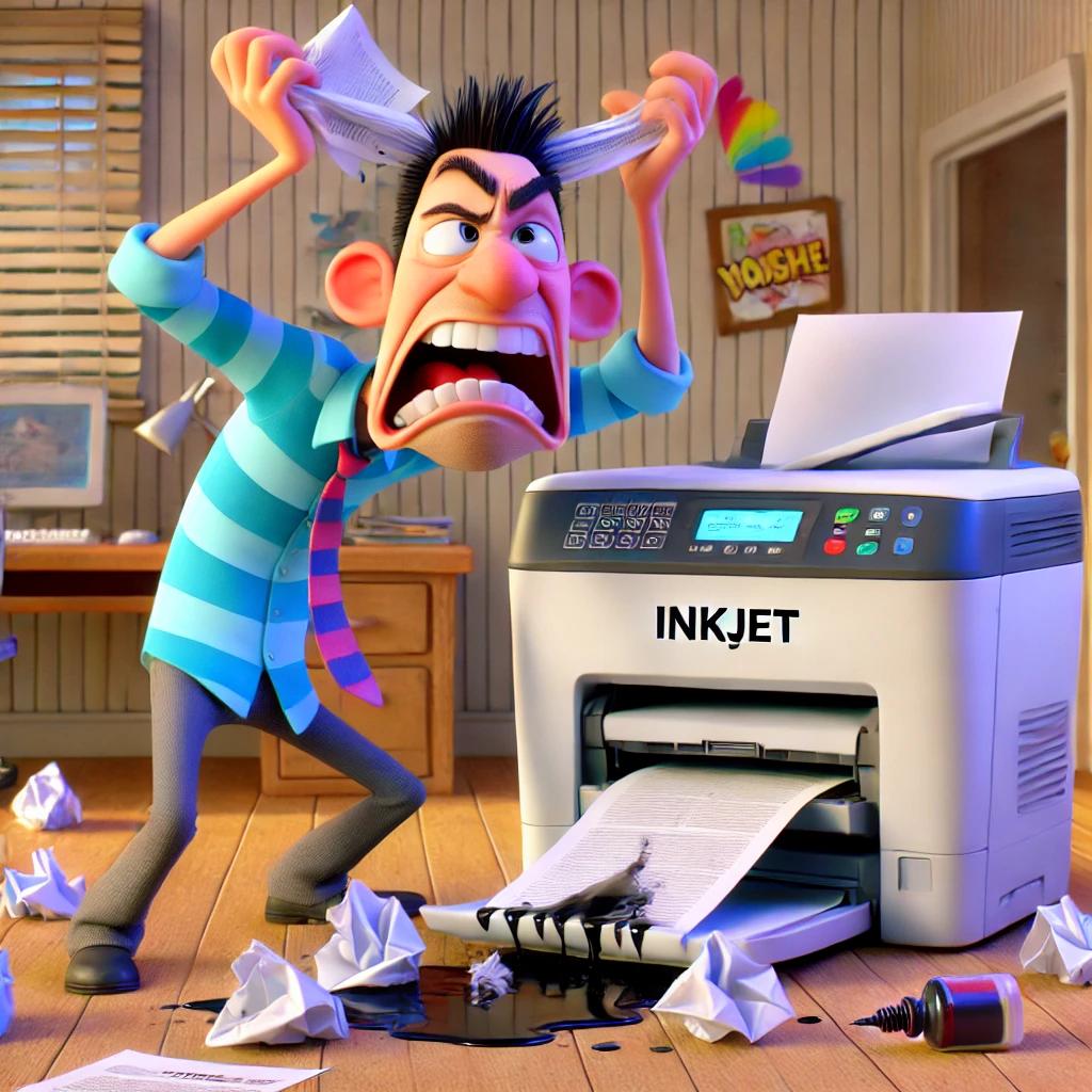 frustrated about inkjet printers